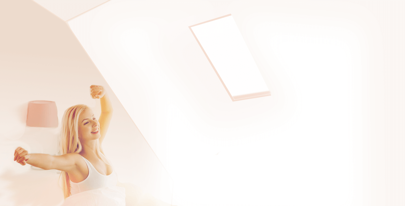 Picture of a Woman Awakening Under a Skylight