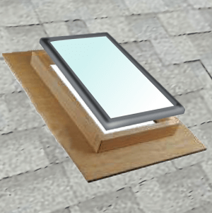 Picture of a Skylight on a Roof vector